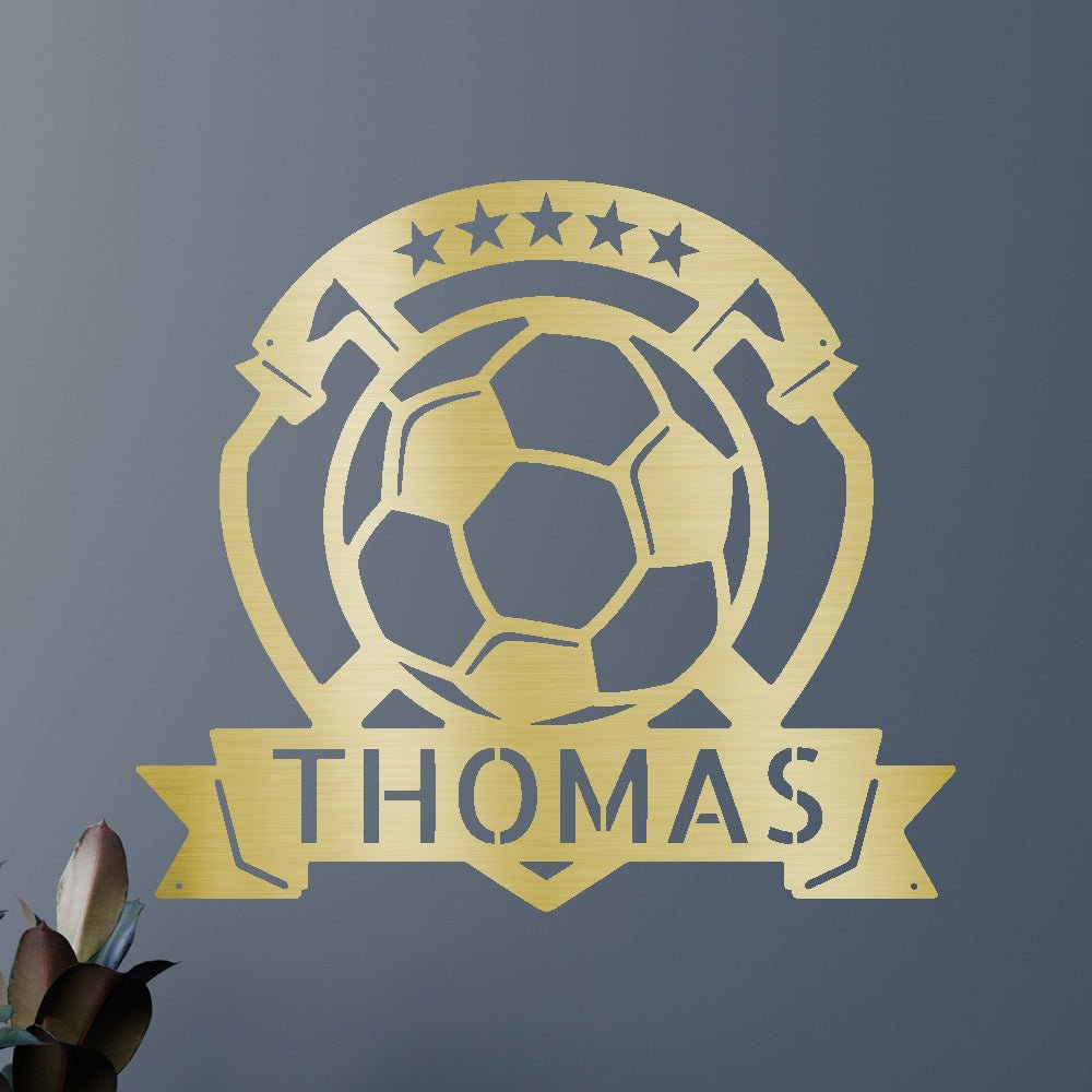 Custom Soccer Plaque Metal Sign - Personalized Sports Wall Decor
