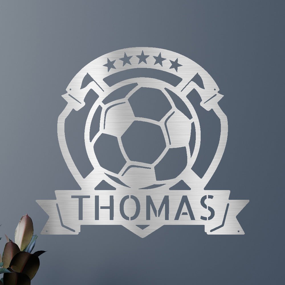 Custom Soccer Plaque Metal Sign - Personalized Sports Wall Decor