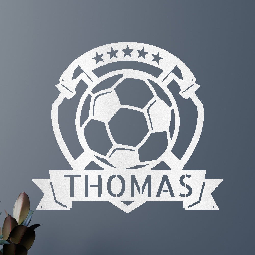 Custom Soccer Plaque Metal Sign - Personalized Sports Wall Decor