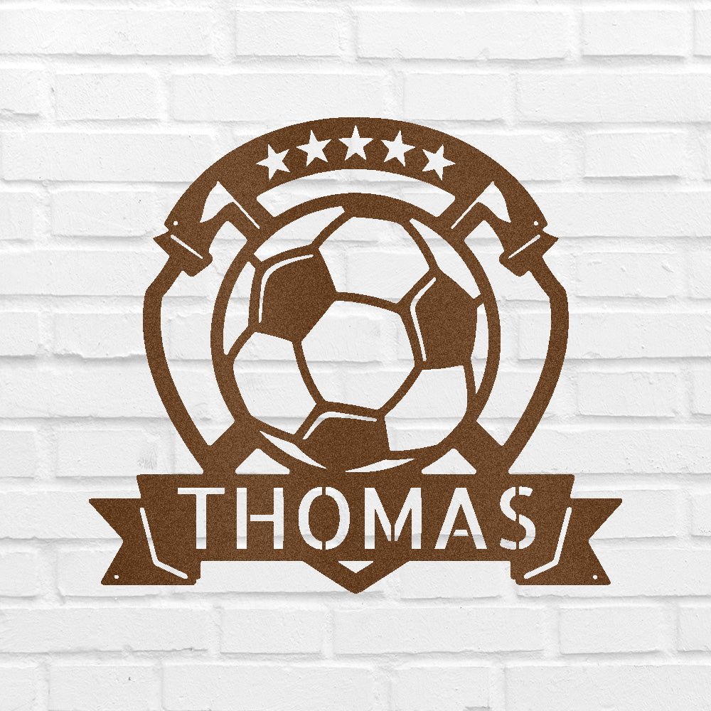 Custom Soccer Plaque Metal Sign - Personalized Sports Wall Decor