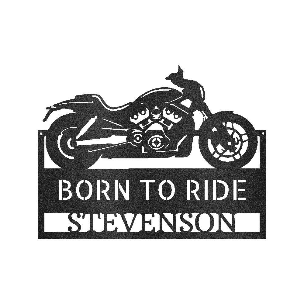 Custom Motorcycle Decor Metal Sign - Personalized Biker Garage Sanctuary Wall Art