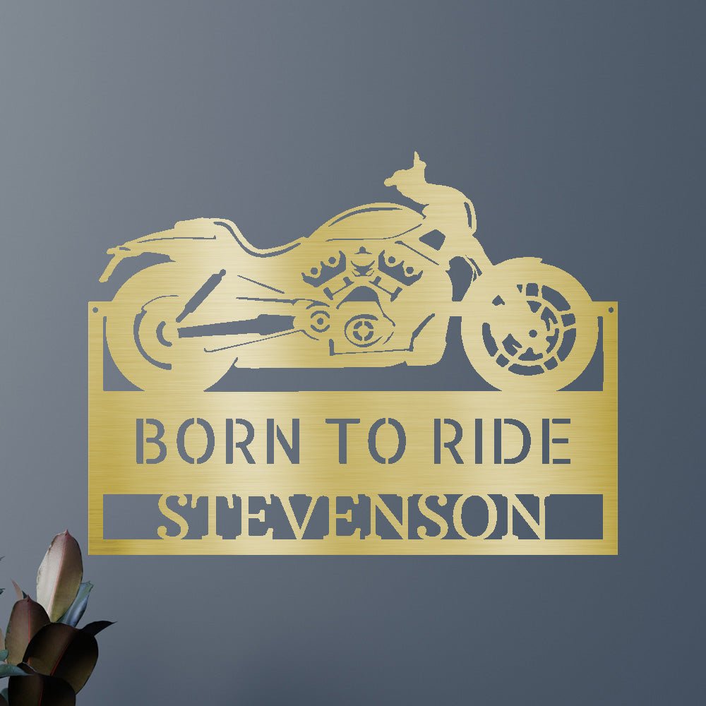 Custom Motorcycle Decor Metal Sign - Personalized Biker Garage Sanctuary Wall Art