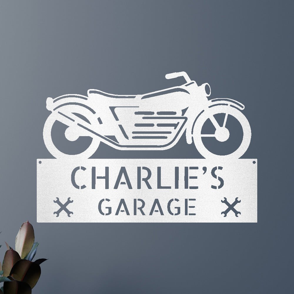 Custom Motorcycle Steel Sign - Personalized Biker Heavy Metal Wall Decor