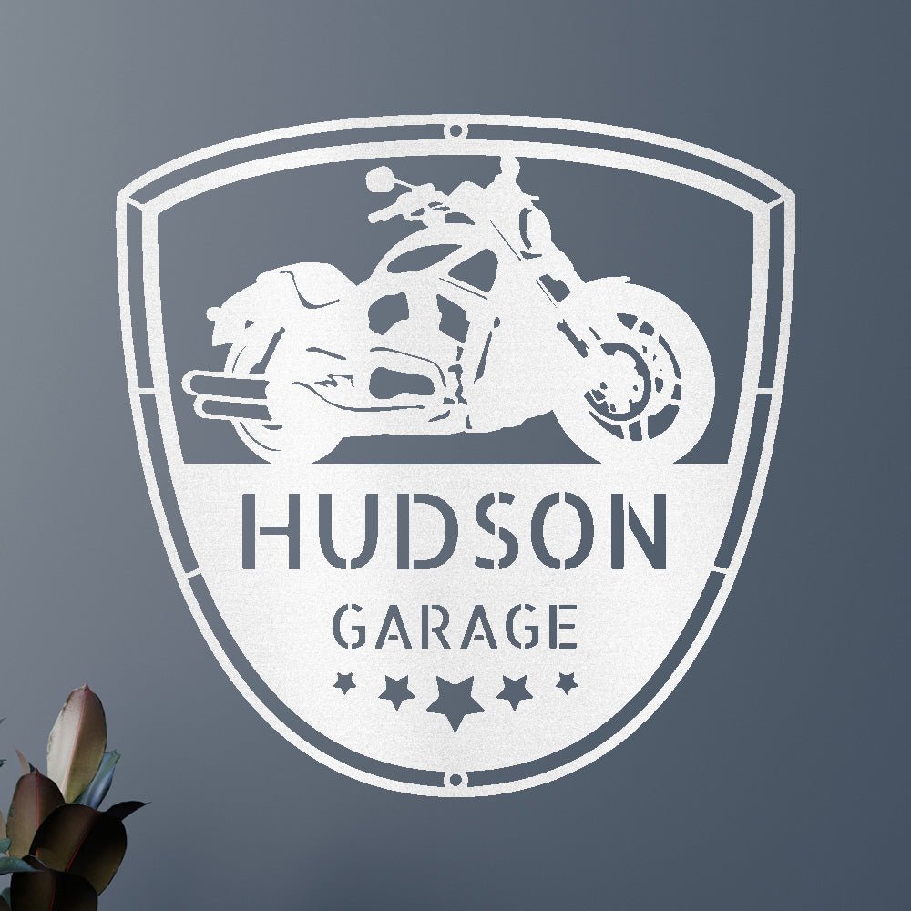 Custom Motorcycle Name Metal Sign - Personalized Biker Identity Decor