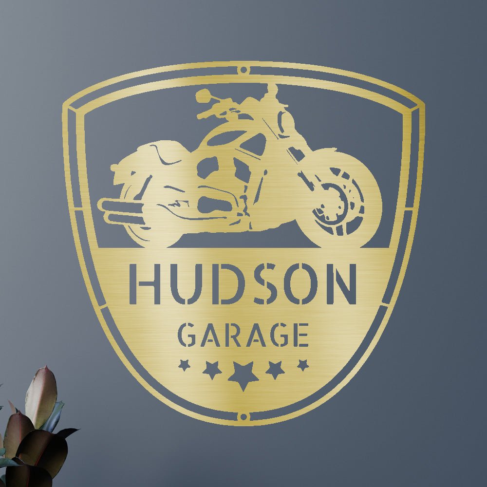Custom Motorcycle Name Metal Sign - Personalized Biker Identity Decor