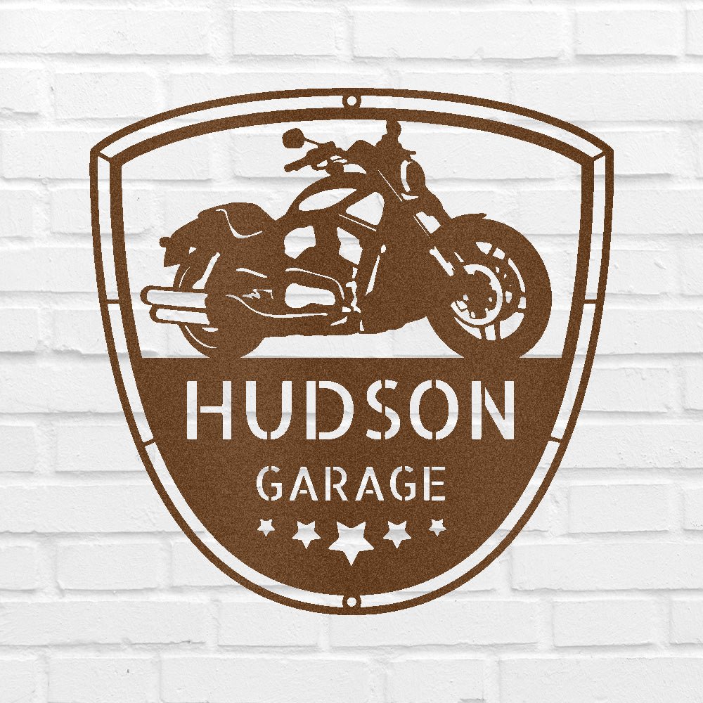 Custom Motorcycle Name Metal Sign - Personalized Biker Identity Decor