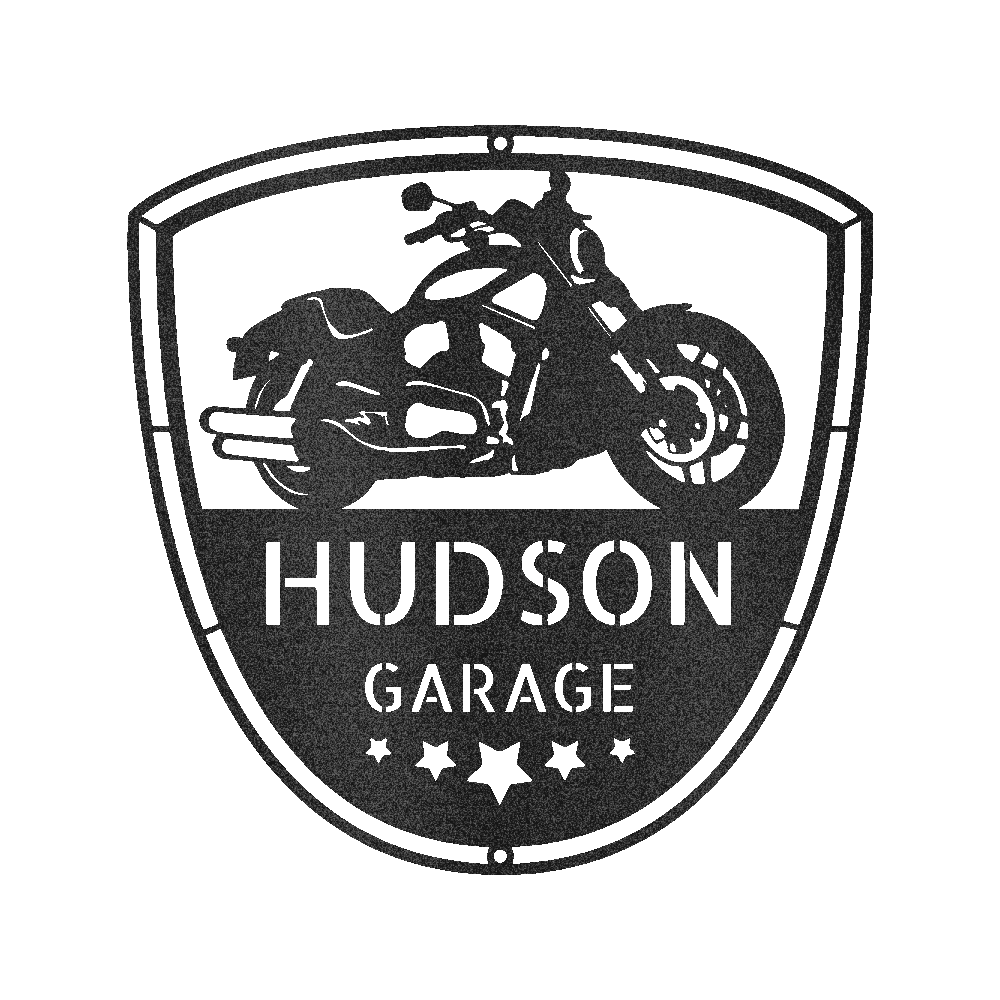 Custom Motorcycle Name Metal Sign - Personalized Biker Identity Decor