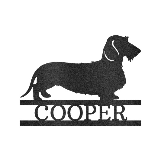 Custom Dachshund Metal Sign - Personalized Wiener Dog Love Wall Art Gift