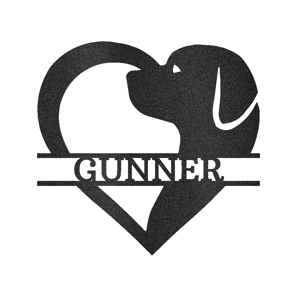 Custom Dog Love Metal Sign - Personalized Pet Memorial Forever Heart Wall Art