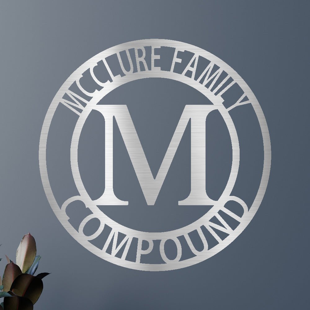 Custom Family Name Wedding Gift Metal Sign - Personalized Split Letter Marriage Wall Art