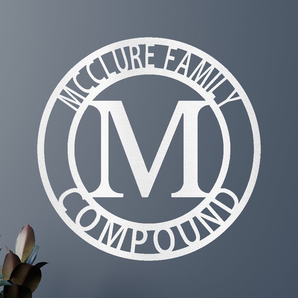 Custom Family Name Wedding Gift Metal Sign - Personalized Split Letter Marriage Wall Art
