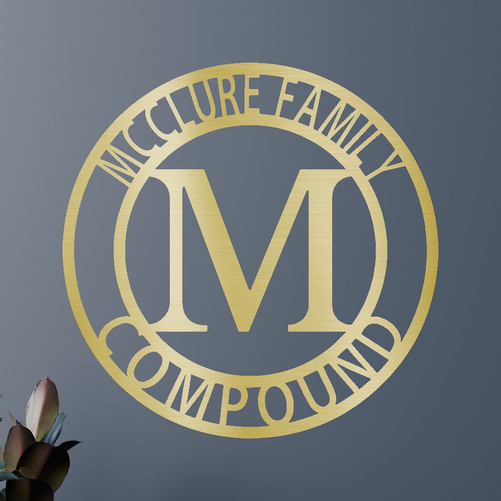 Custom Family Name Wedding Gift Metal Sign - Personalized Split Letter Marriage Wall Art