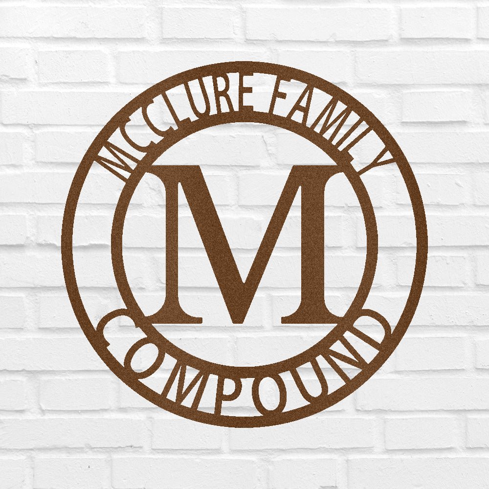 Custom Family Name Wedding Gift Metal Sign - Personalized Split Letter Marriage Wall Art