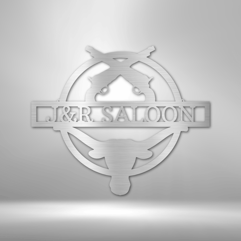 Custom Vintage Saloon Metal Sign - Personalized Old West Bar Wall Art Decor
