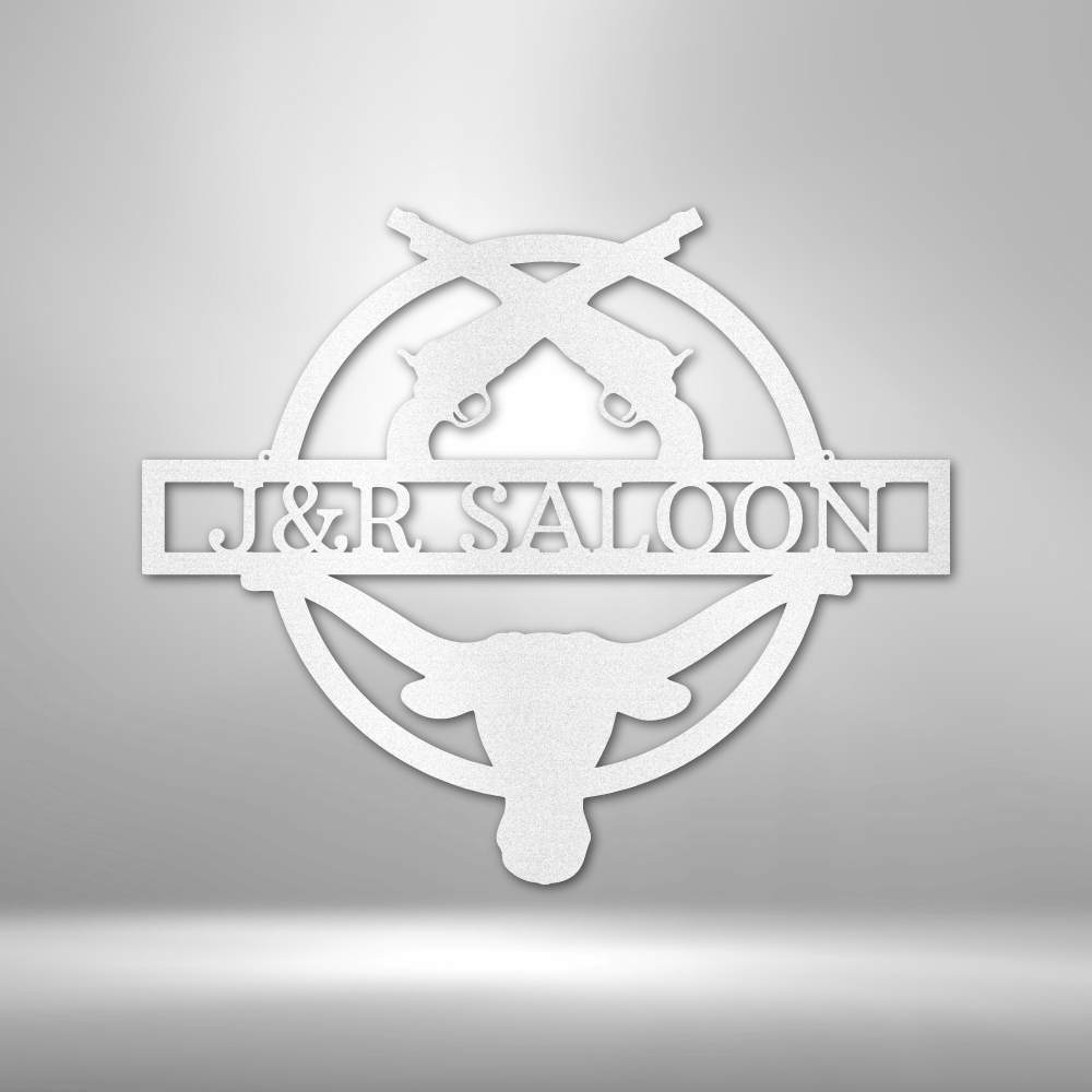 Custom Vintage Saloon Metal Sign - Personalized Old West Bar Wall Art Decor