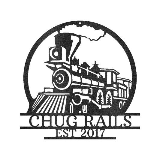 Custom Vintage Train Metal Sign - Personalized Railroad Heritage Wall Art Gift