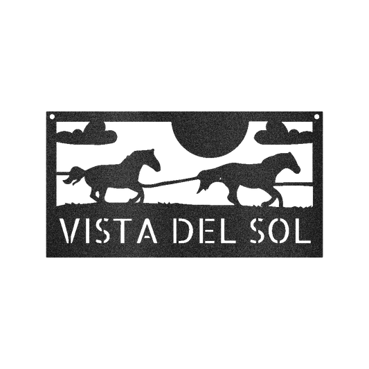 Racing Horses Sign - Custom Metal Sign, Gift For Horse Lover