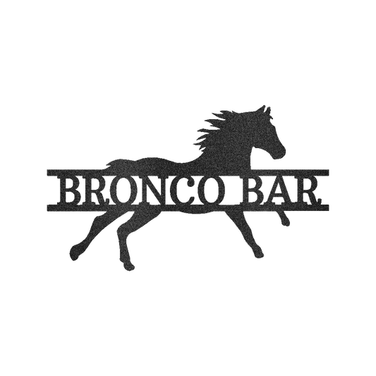 Custom Sprinting Horse Metal Sign - Personalized Equestrian Speed Wall Art Gift