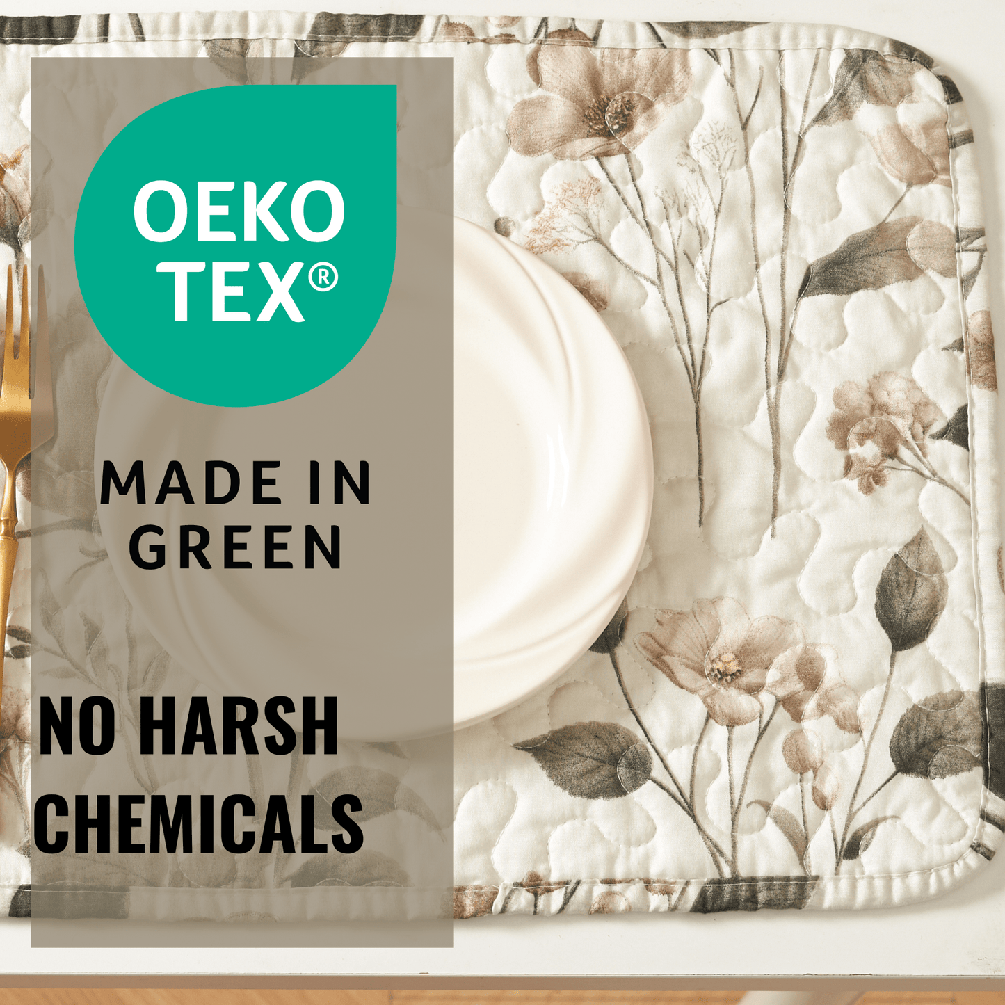 Enchanted Meadow Placemats - Set of 4, Floral Elegance