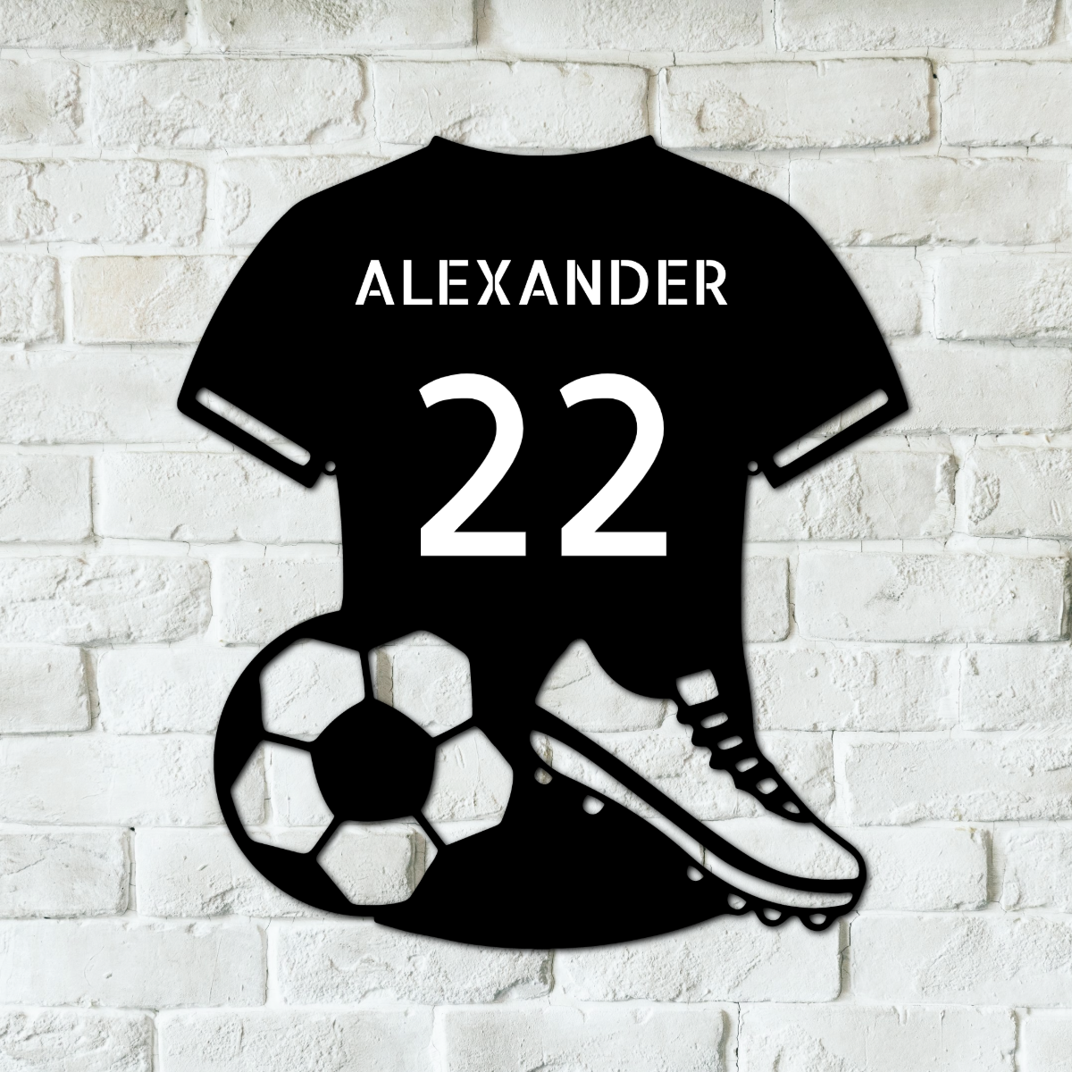 Custom Soccer Jersey Metal Sign - Personalized Football Team Player Wall Art Gift
