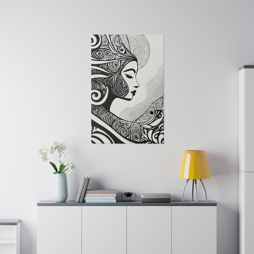 Wall Decor - Giclee Poster Art Print - Female Black Line Art Print