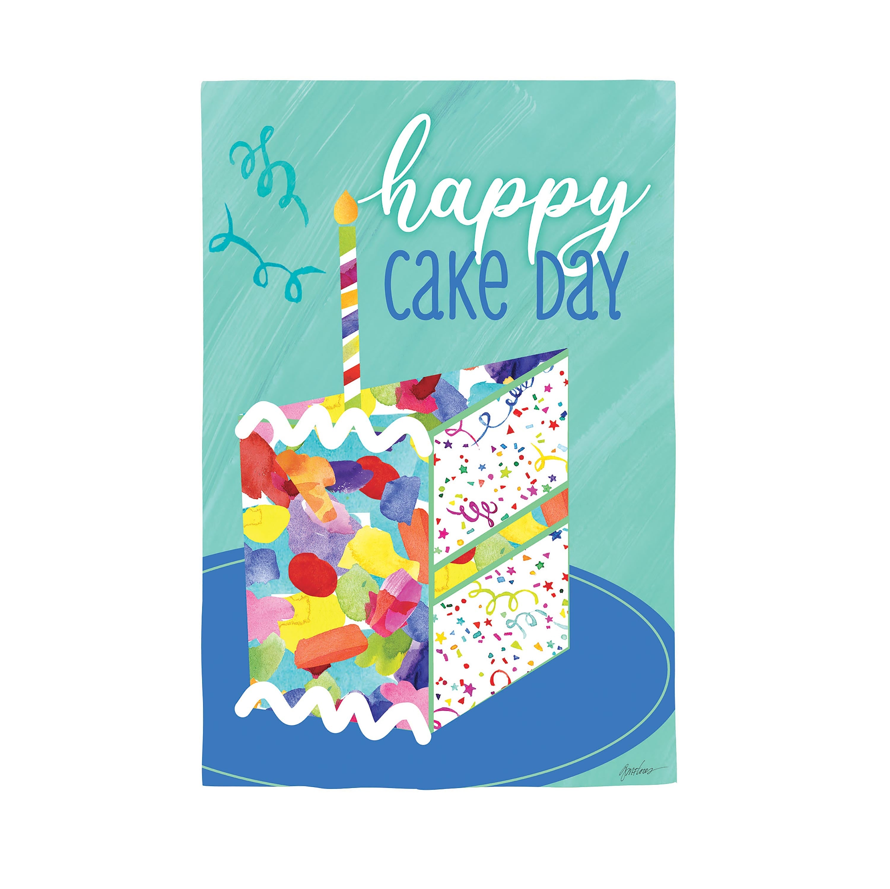 Birthday Party Reversible Suede House Flag