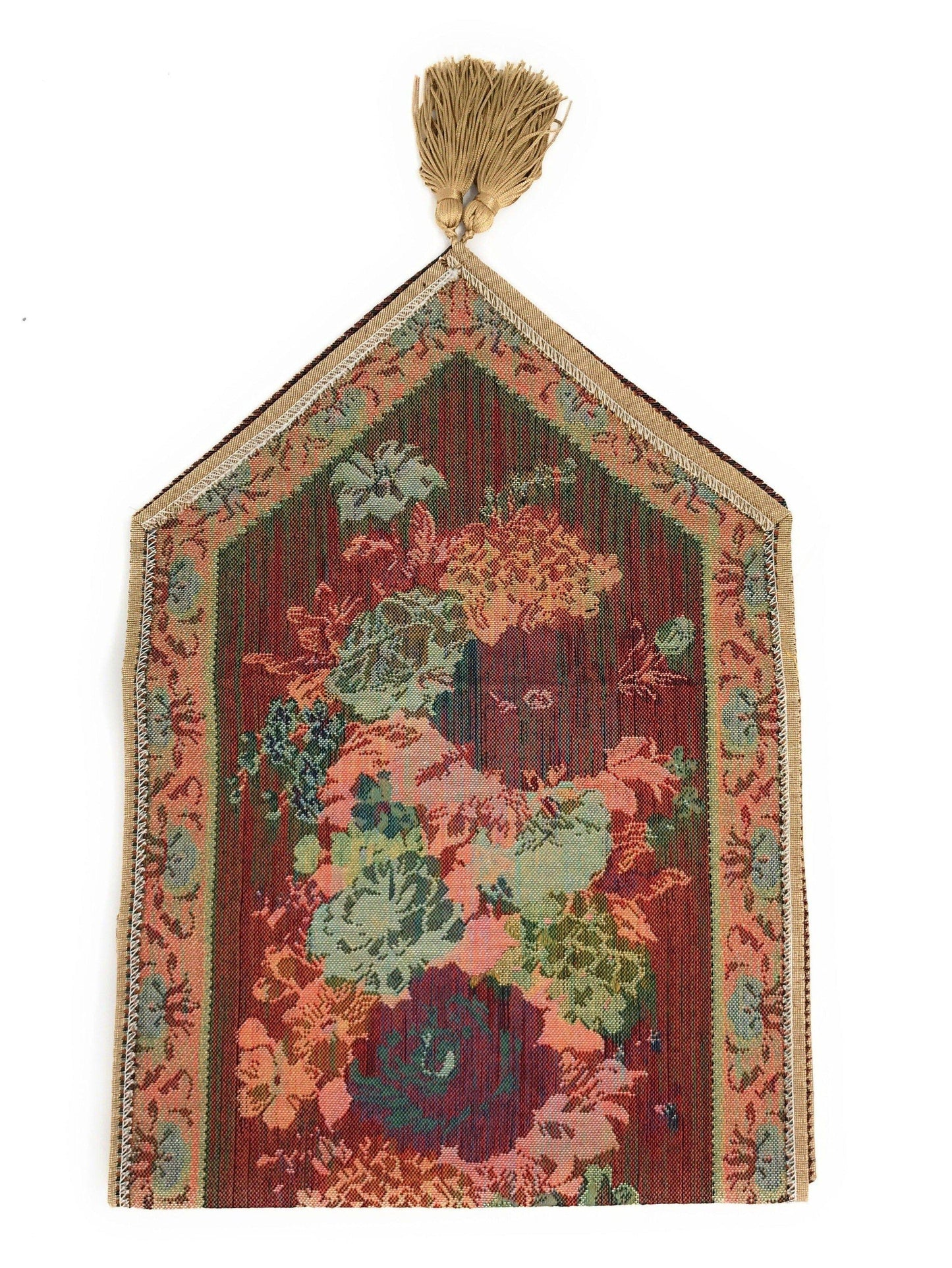 Breath of Spring Floral Beige Woven Dining Tapestry Table Runners Set of 3