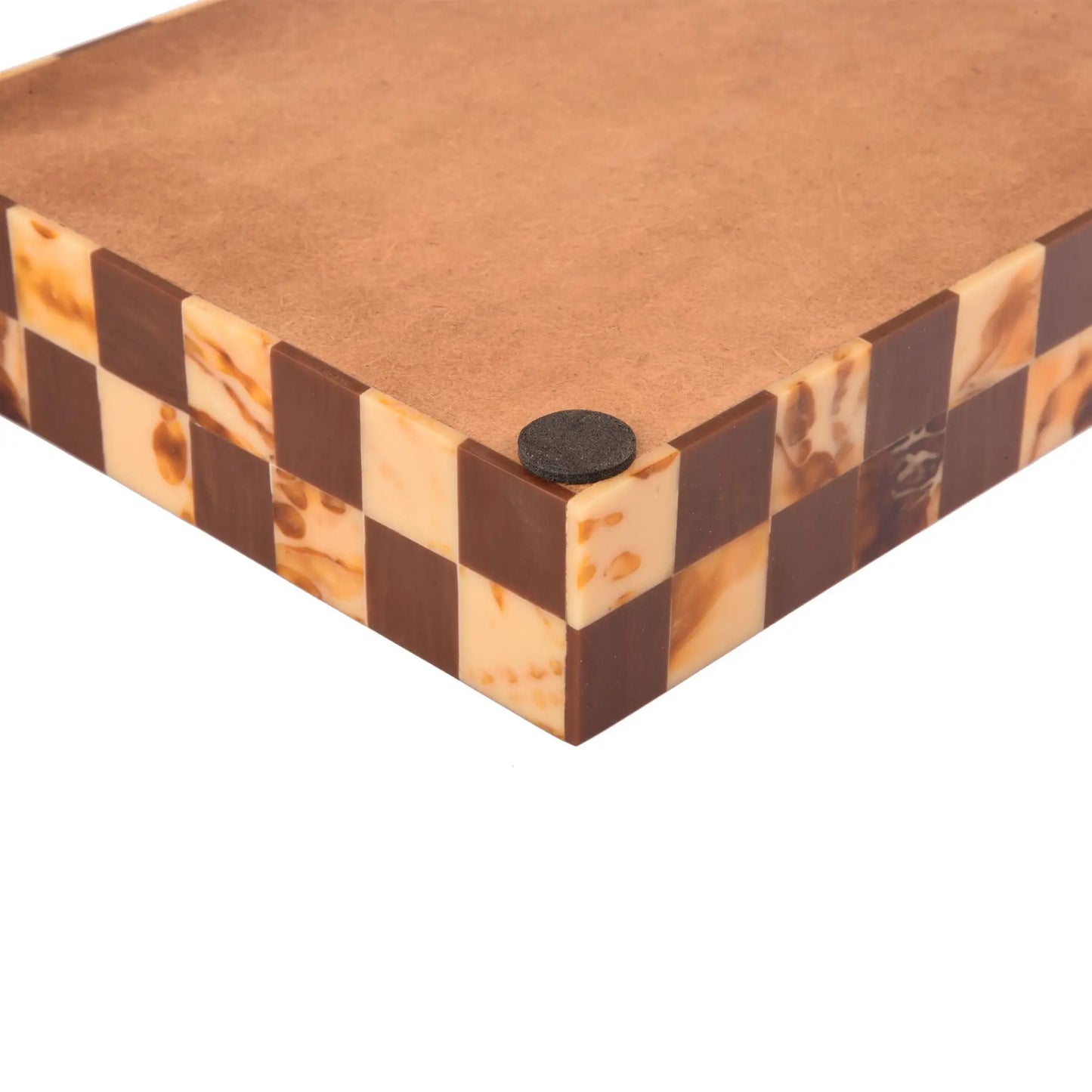 Vanity Trays Parlour Gambit Pattern Wood & Resin Inlay Collection in 10x6