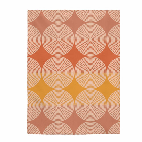 Abstract Circles Plush Blanket Throw