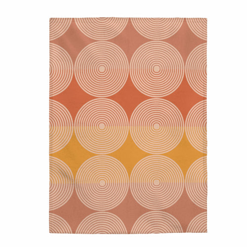 Abstract Circles Plush Blanket Throw