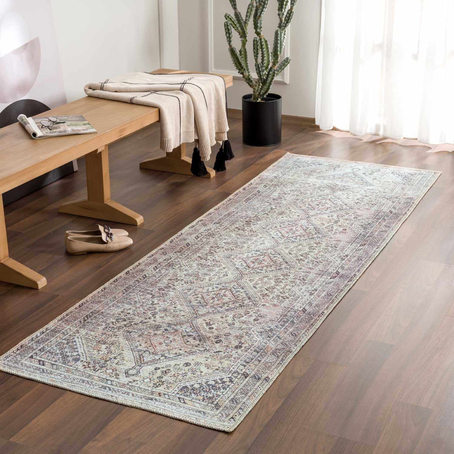 Barny Tan Rug - Washable