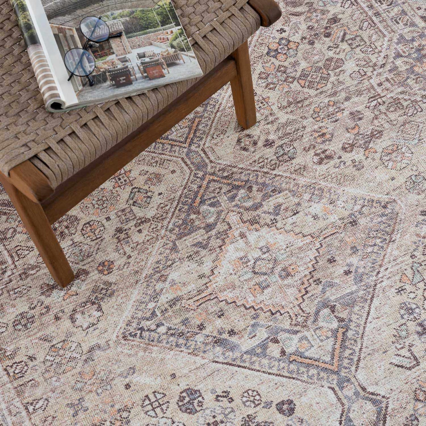 Barny Tan Rug - Washable