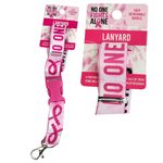 Pink Ribbon Themed Landyard in Assorted Prints