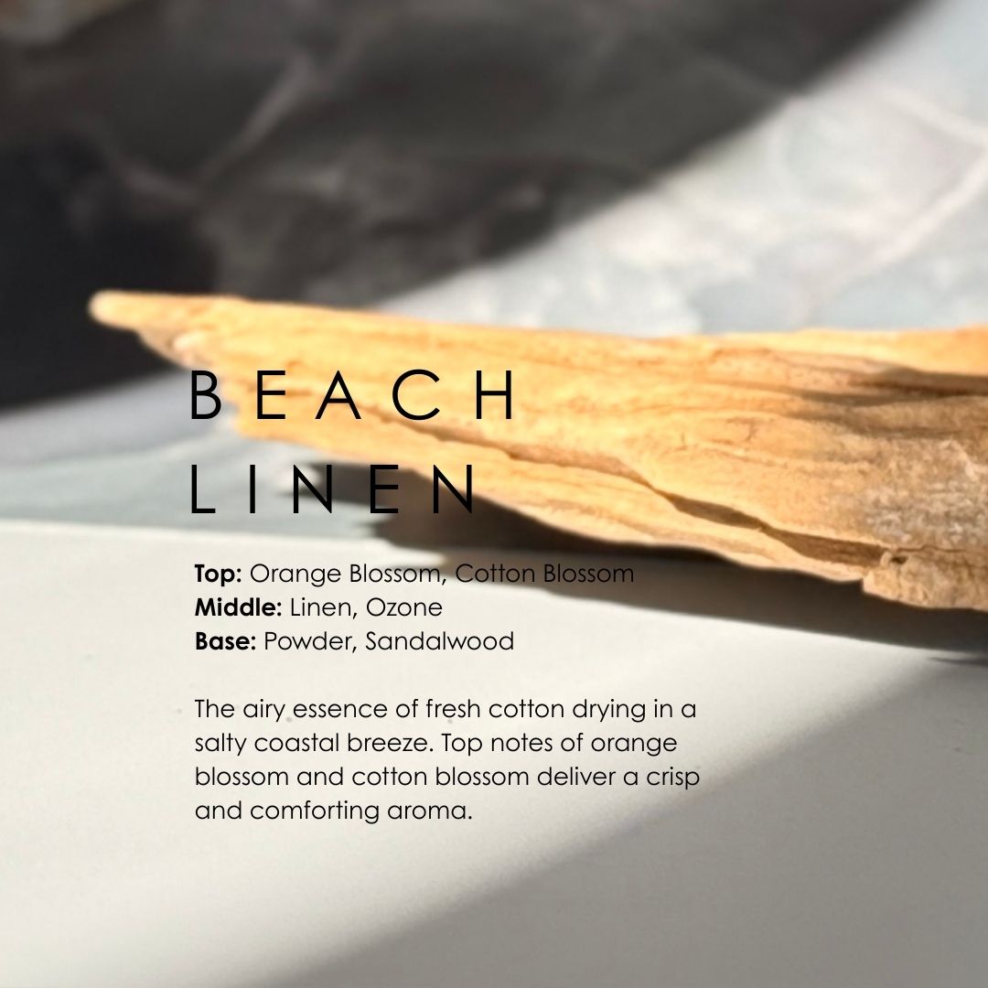 Beach Linen Coastal Candle - Fresh Ocean Breeze