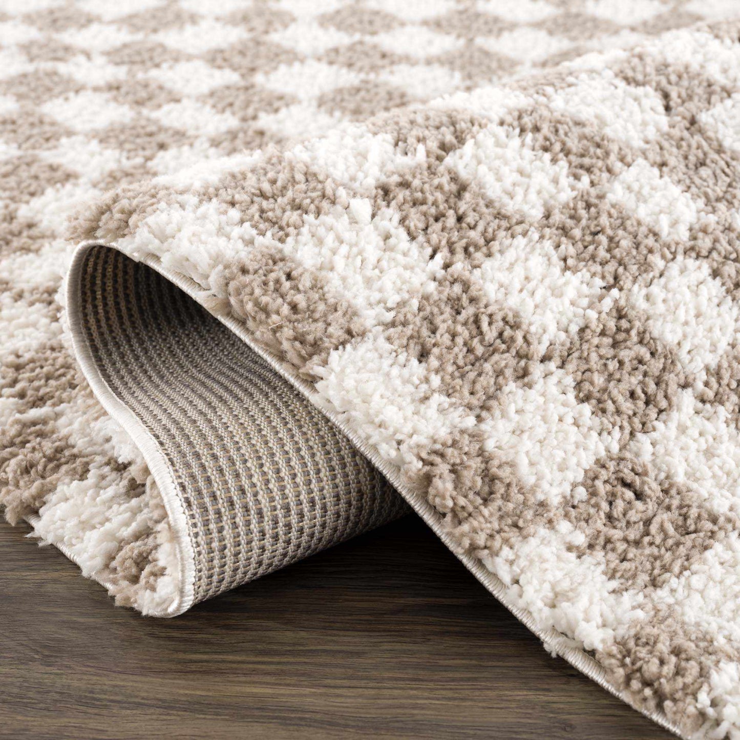 Taupe Shag Rug