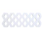 2 Piece  White Outdoor Lawn Border Edging Decorative Garden Plastic Fence Panel Set