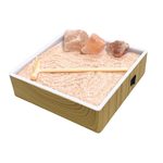 5.75 x 5.75" Himalayan Salt Rock Zen Garden Kit with Light and Accessories