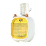 Desktop Cooling Fan with Cat Ears and Misting Spray Function
