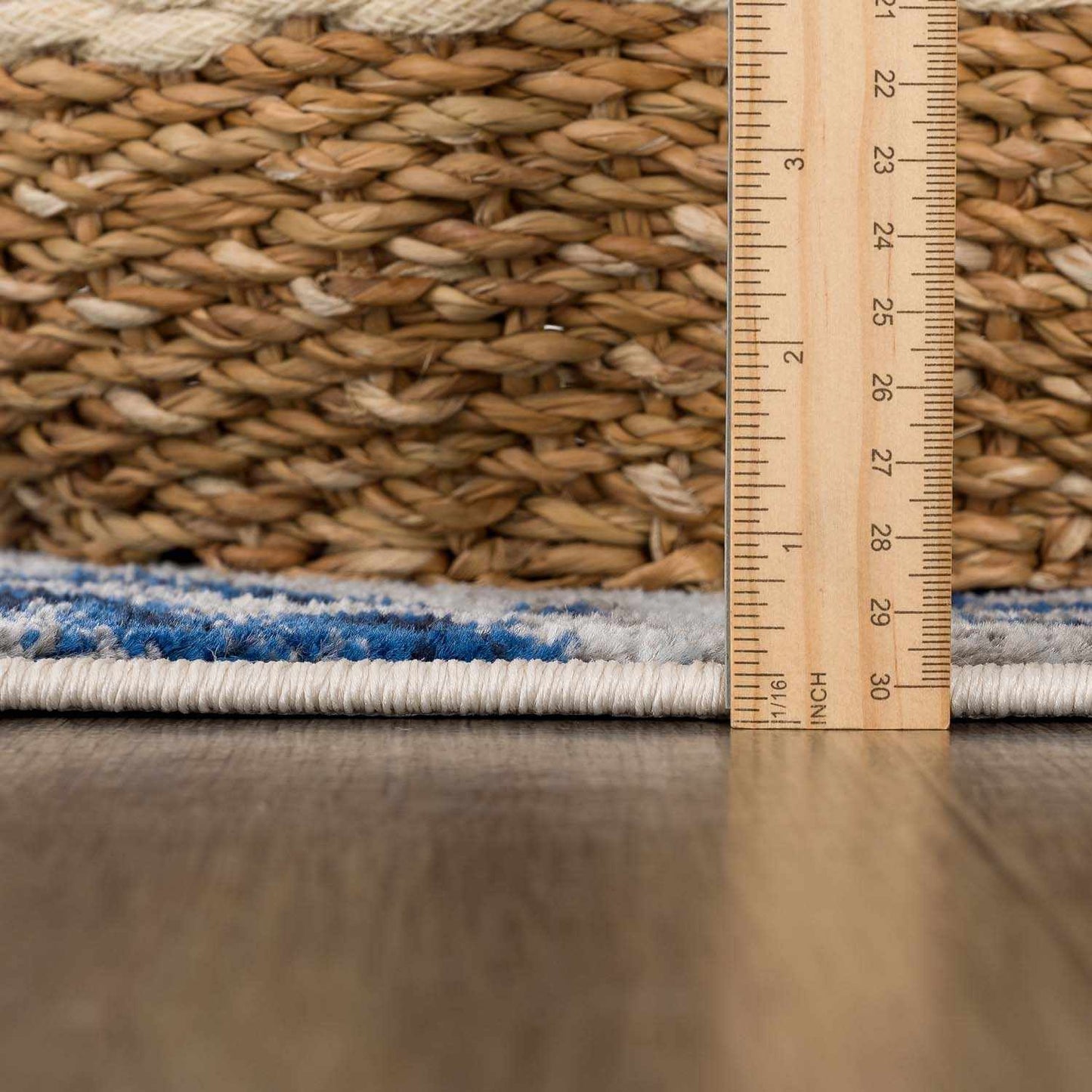 Blue Marble Rug by Glendon Cream