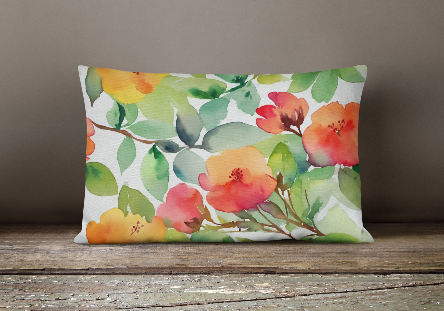 Laurel Watercolor Pillow