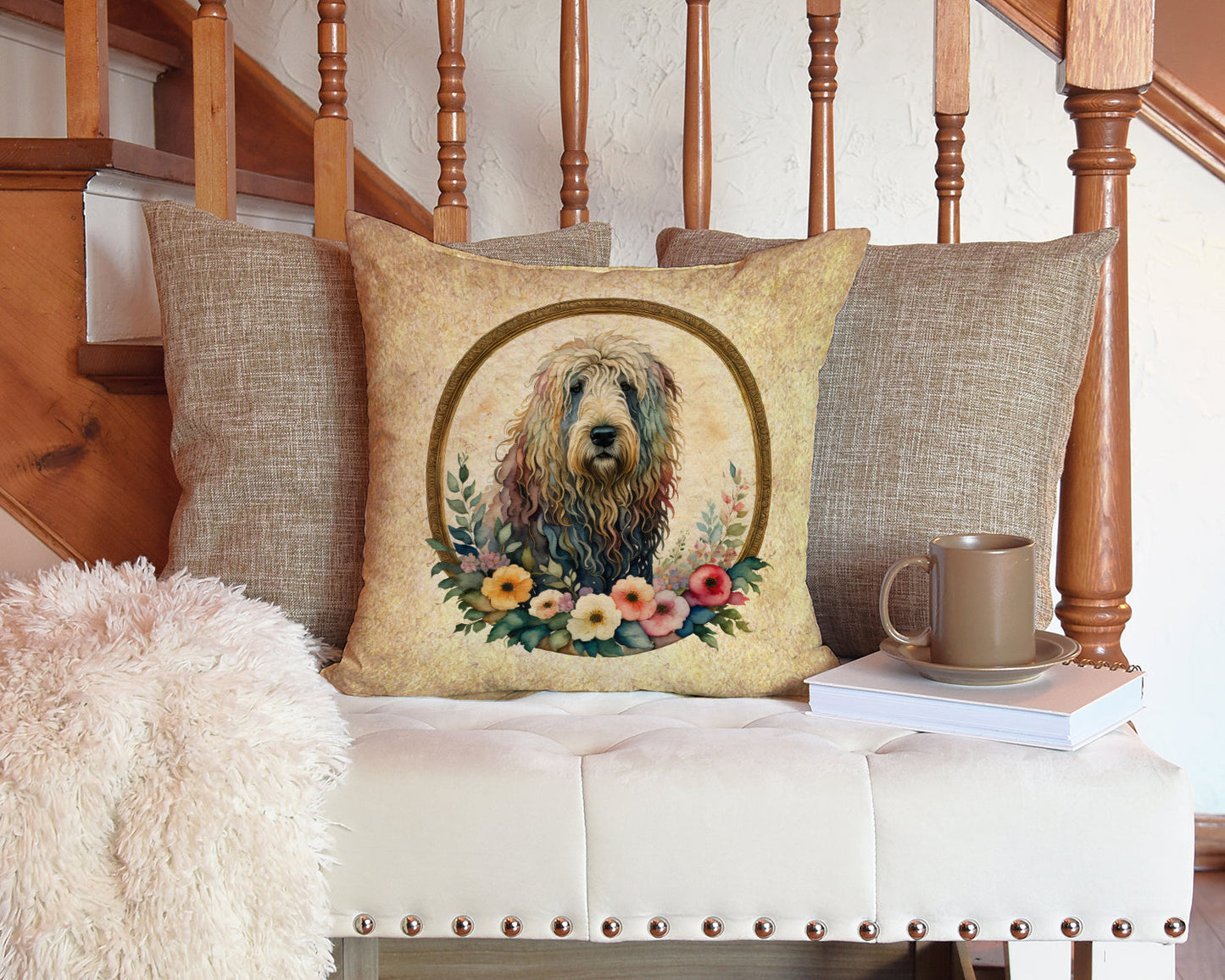 Floral Komondor Bliss Pillow