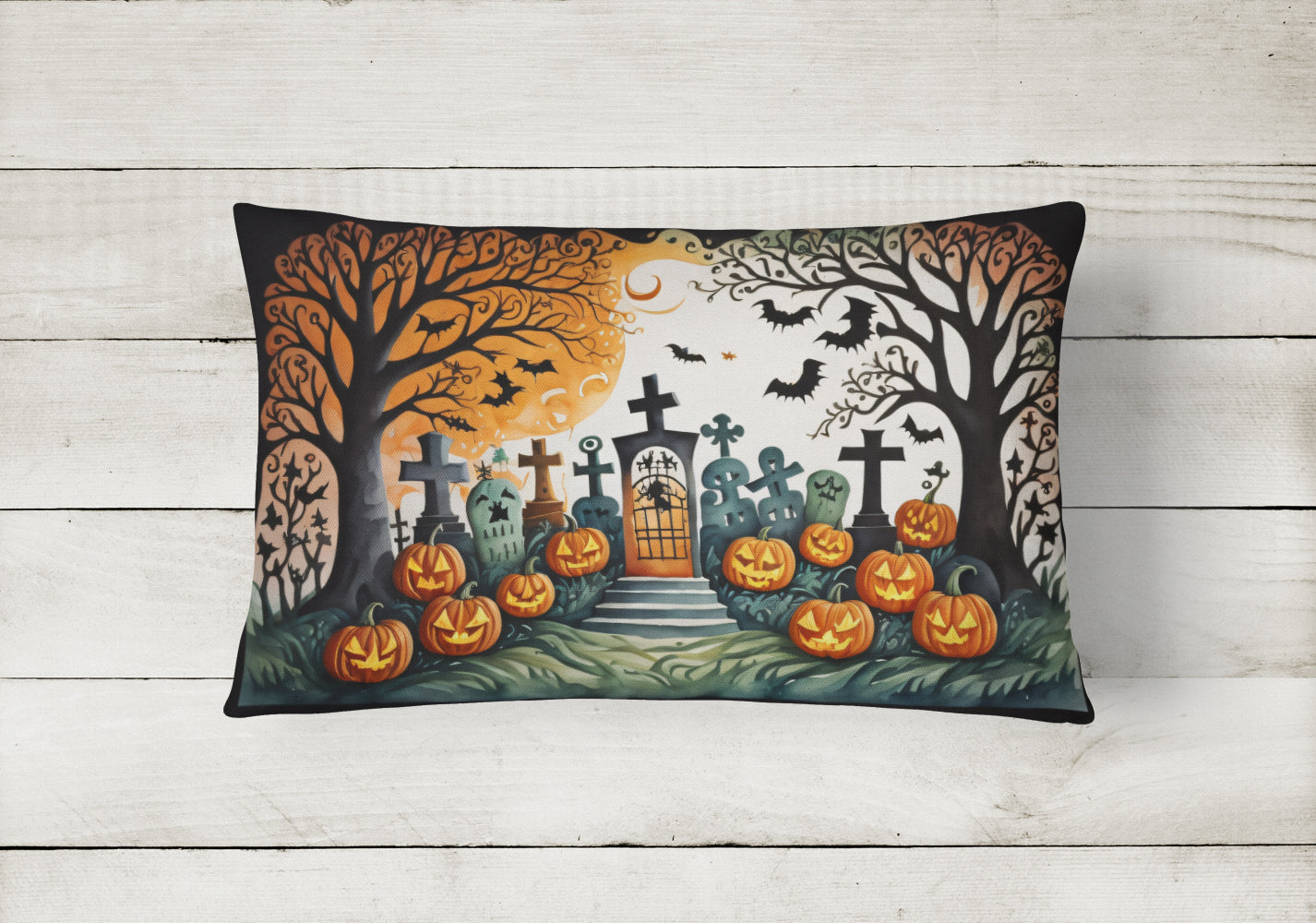 Spooky Skeletons Throw Pillow