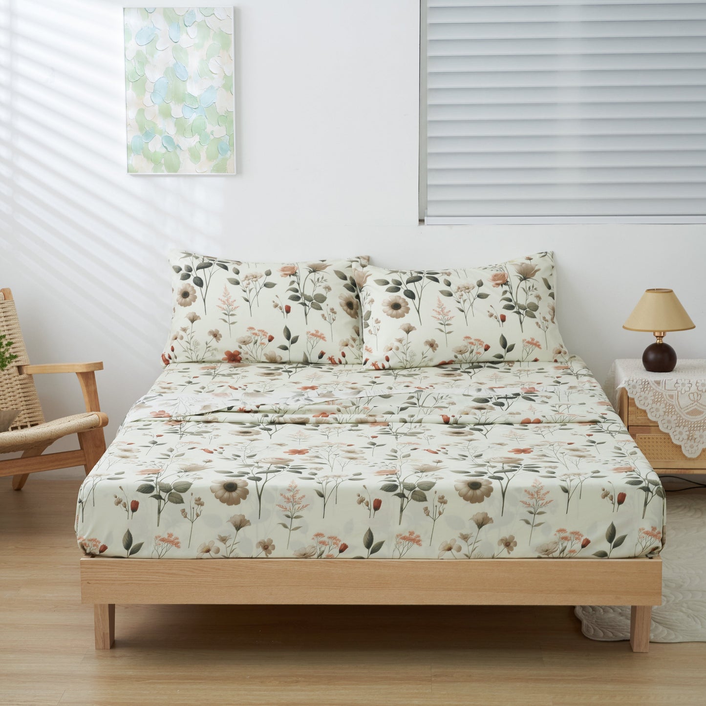 Enchanted Meadow Floral Sheet Set | Bring the Serenity of Nature to Your Bedroom