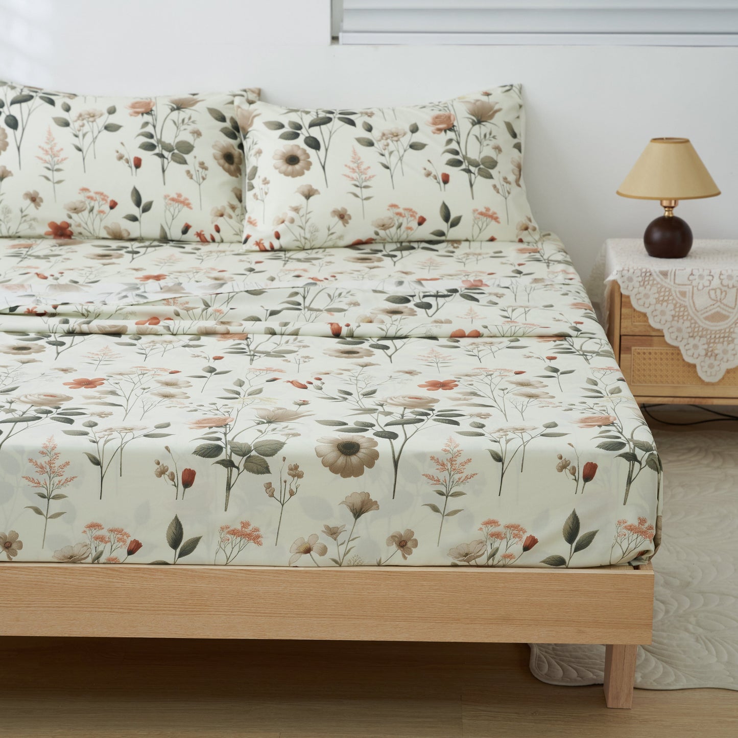 Enchanted Meadow Floral Sheet Set | Bring the Serenity of Nature to Your Bedroom
