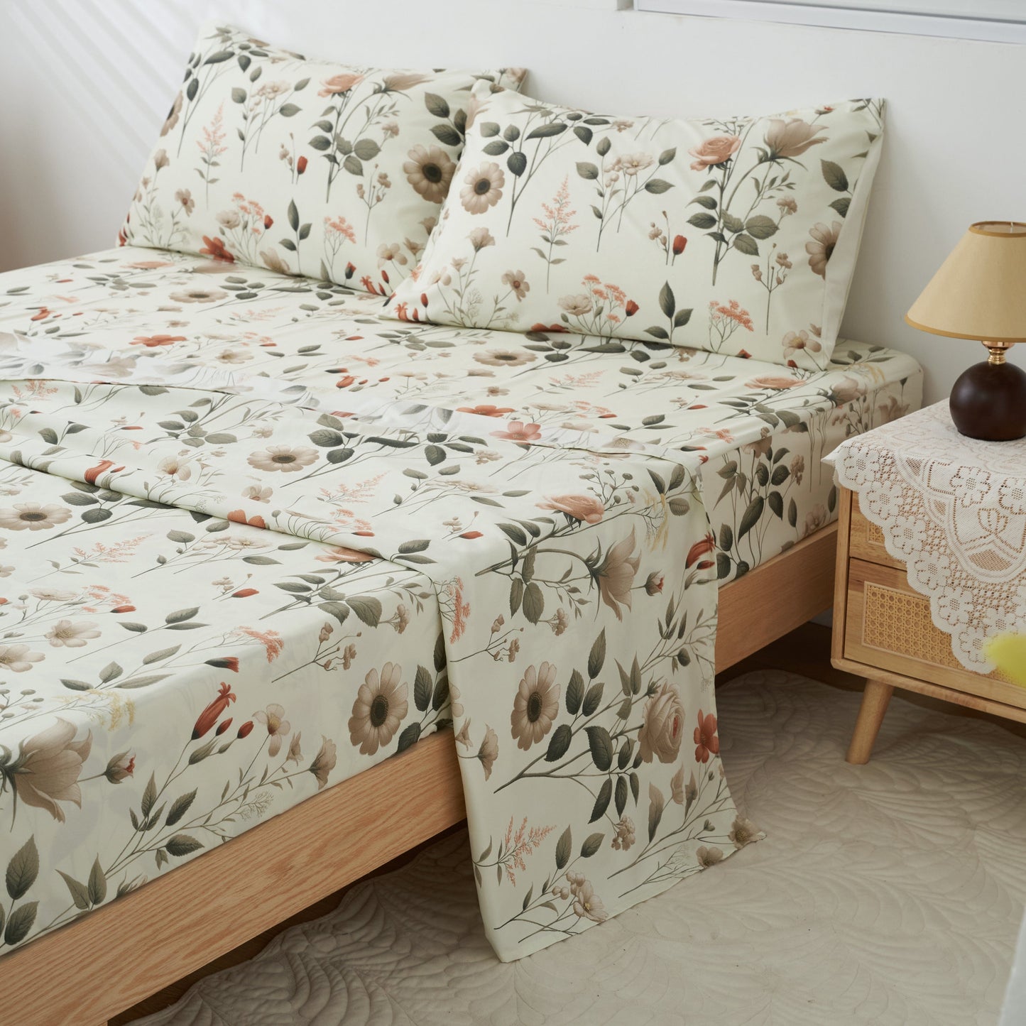 Enchanted Meadow Floral Sheet Set | Bring the Serenity of Nature to Your Bedroom