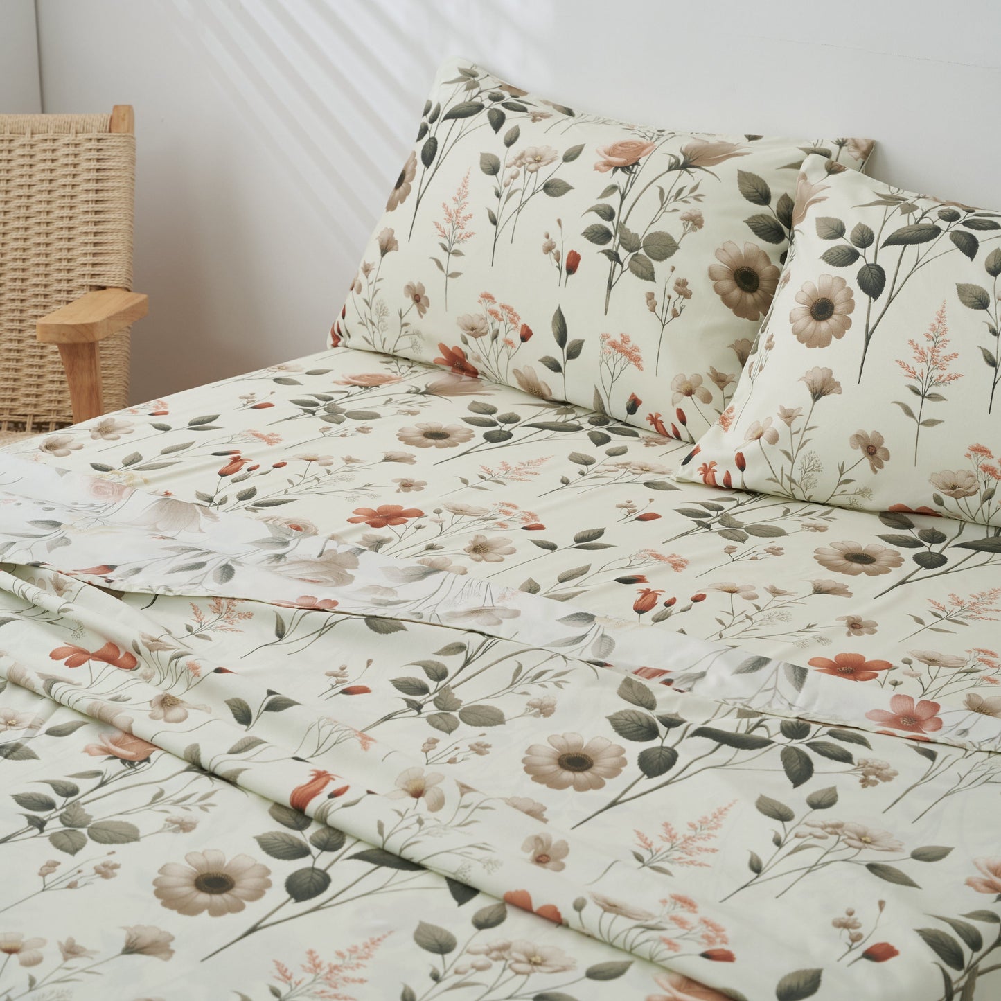 Enchanted Meadow Floral Sheet Set | Bring the Serenity of Nature to Your Bedroom
