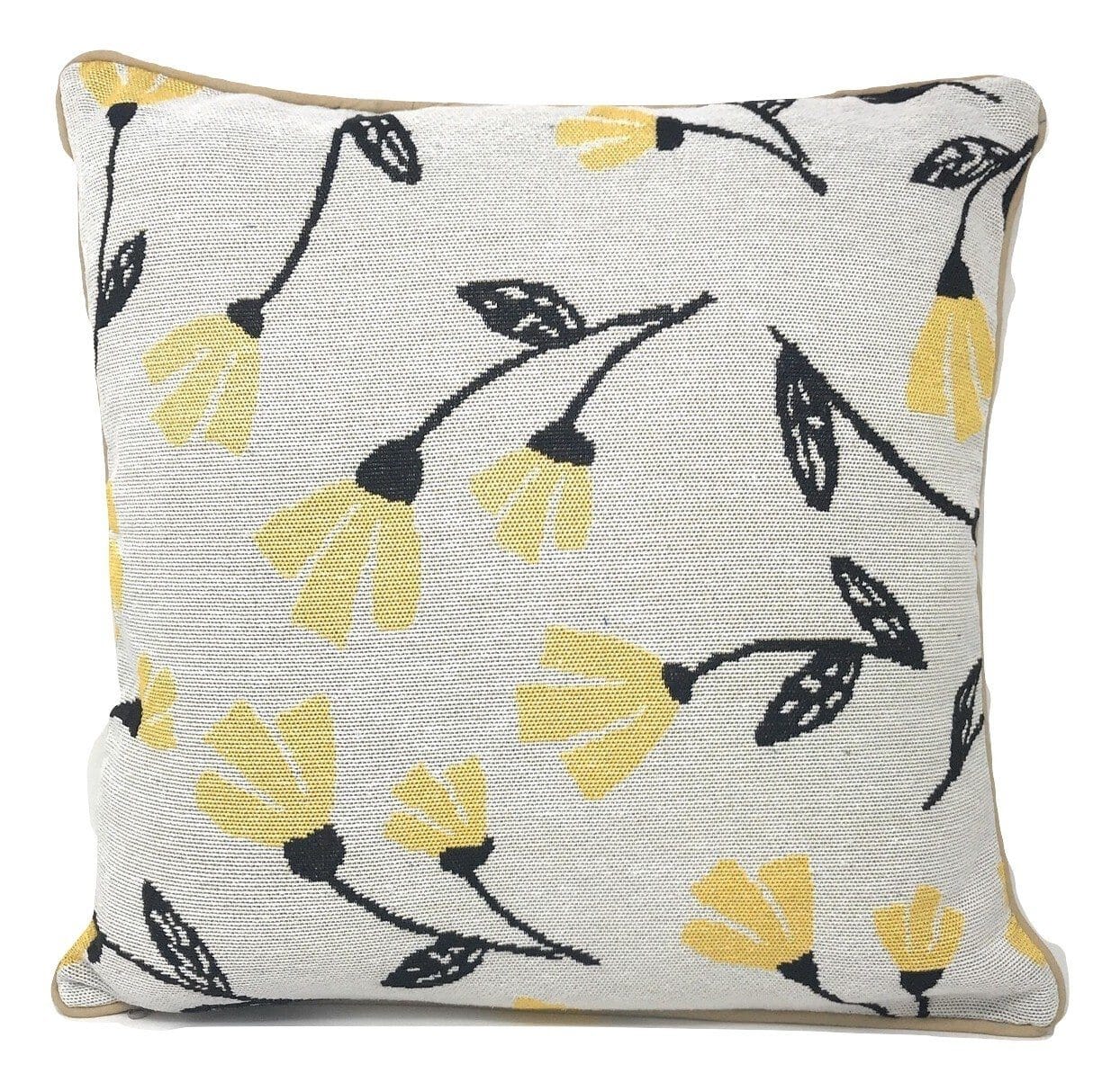 Yellow Fleur Floral Botanical Spring Tapestry Throw Pillow Cover