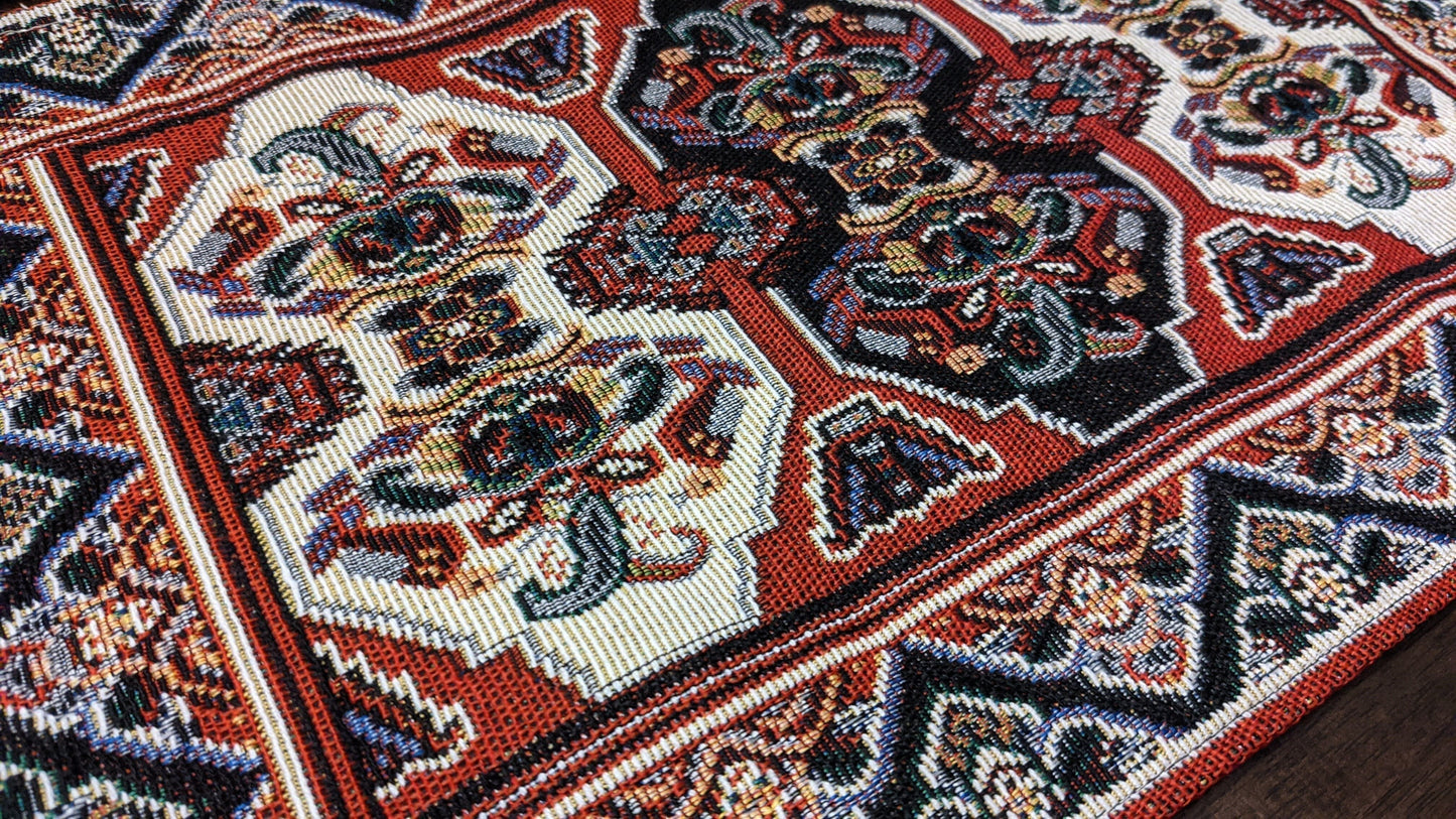 Set of 4-Pieces Majestic Kilim Red Persian Rug Woven Tapestry Placemats