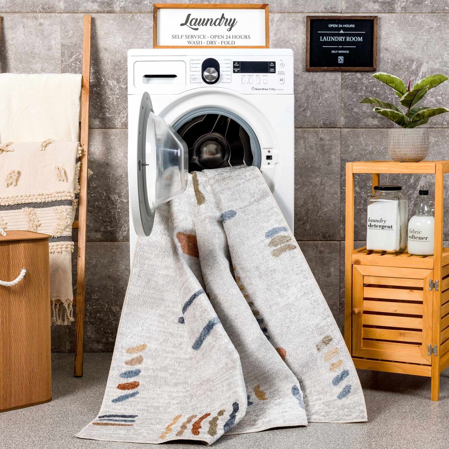 Arnon Luxe Washable Area Rug