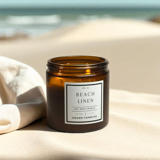 Beach Linen Coastal Candle - Fresh Ocean Breeze